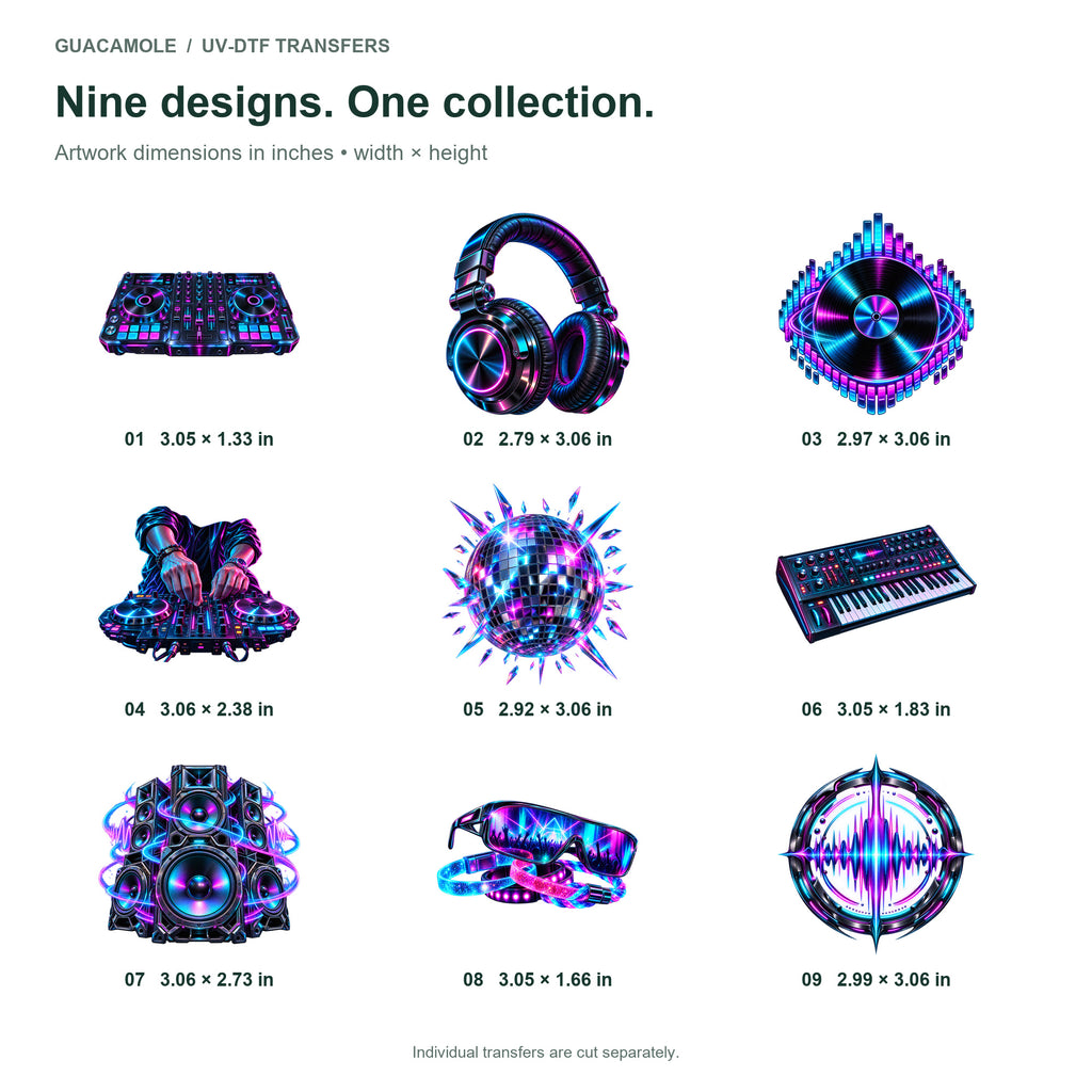 DJ Rave EDM - Neon Frequency — Nine designs and sizes