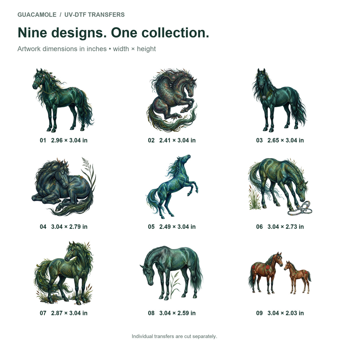 Kelpie River Spirits — Nine designs and sizes