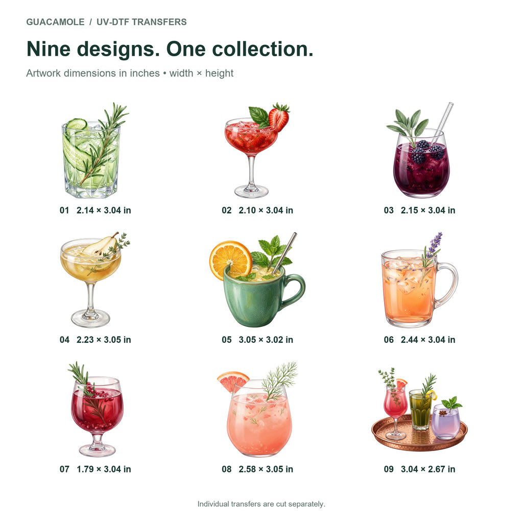 Mocktail Garden — Nine designs and sizes