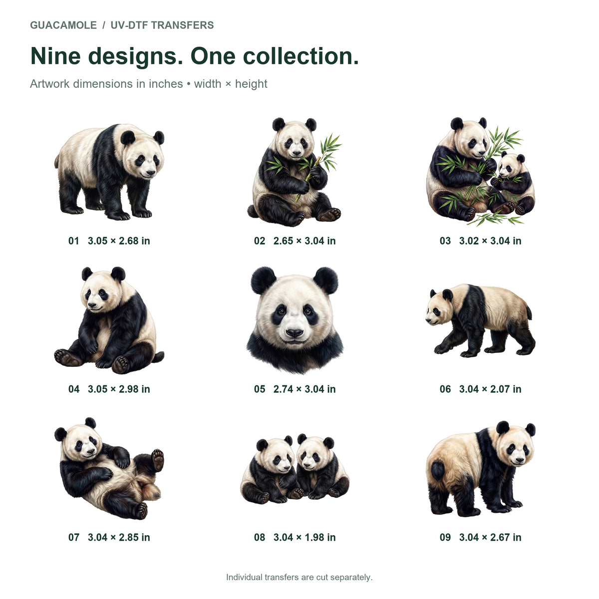 Giant Panda Bamboo Picnic — Nine designs and sizes
