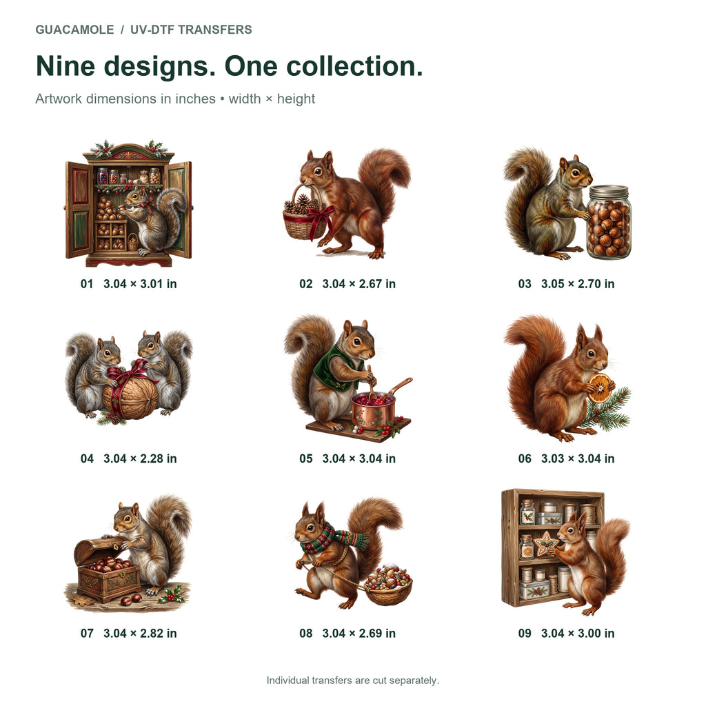 Christmas Squirrel Pantry — Nine designs and sizes