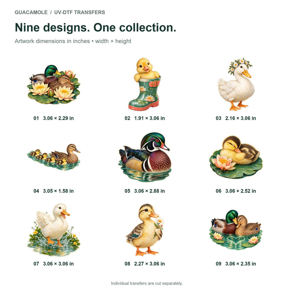 Duck Lovers - Pond Companions — Nine designs and sizes