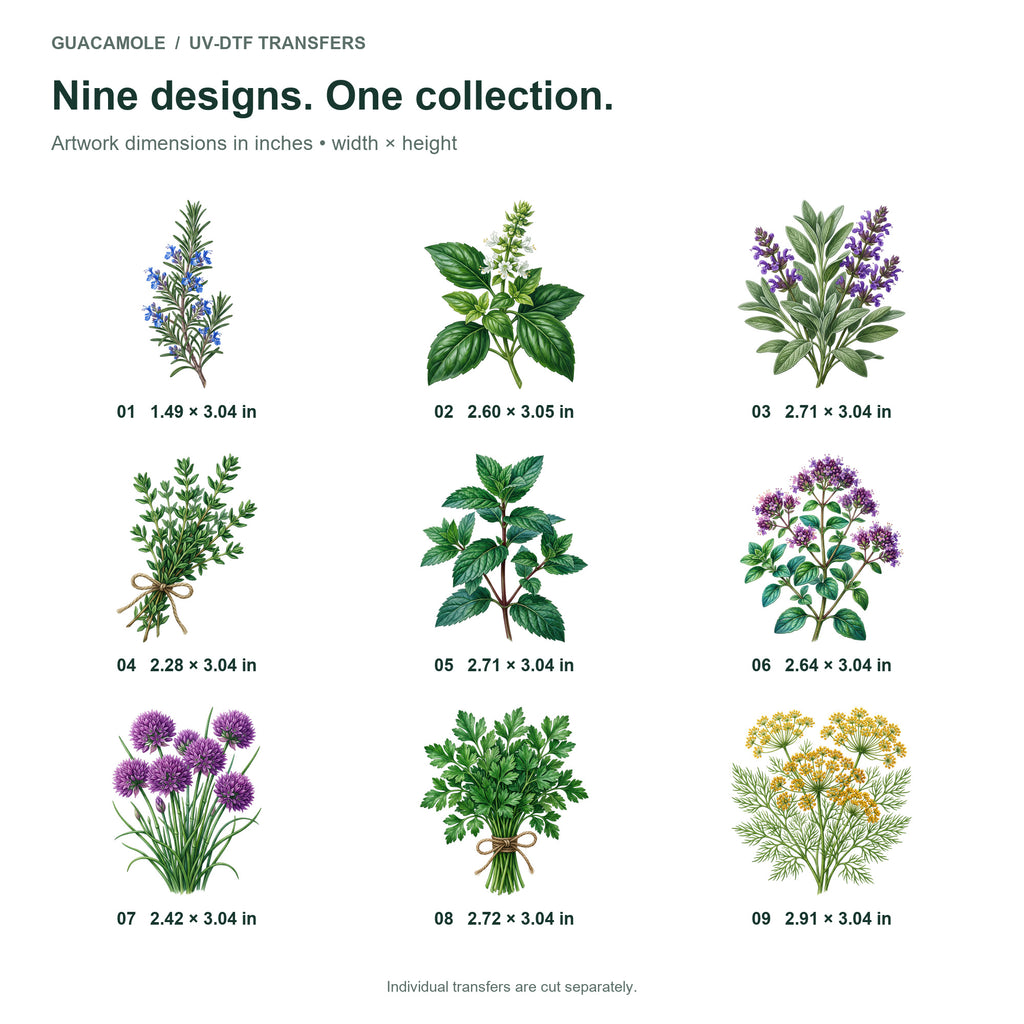 Kitchen Herb Garden — Nine designs and sizes