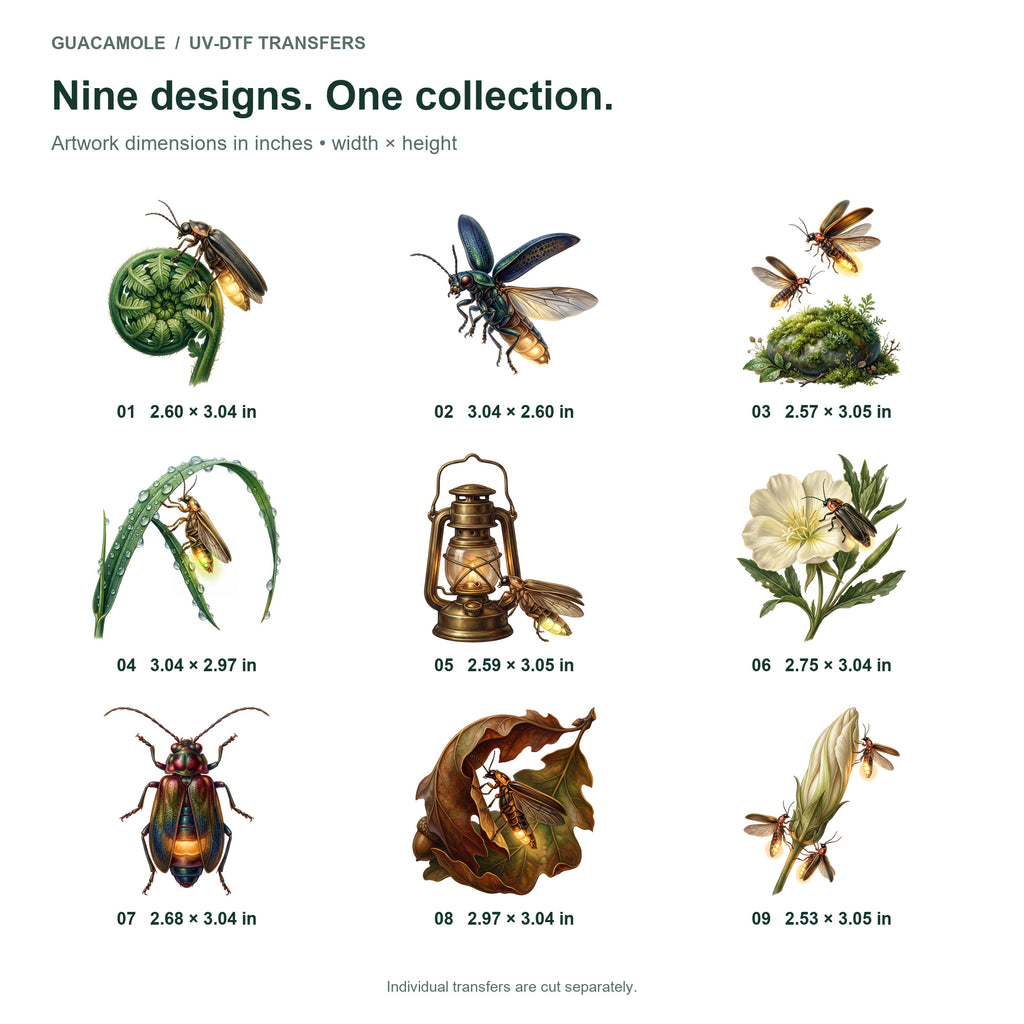 Fireflies and Lantern Light — Nine designs and sizes