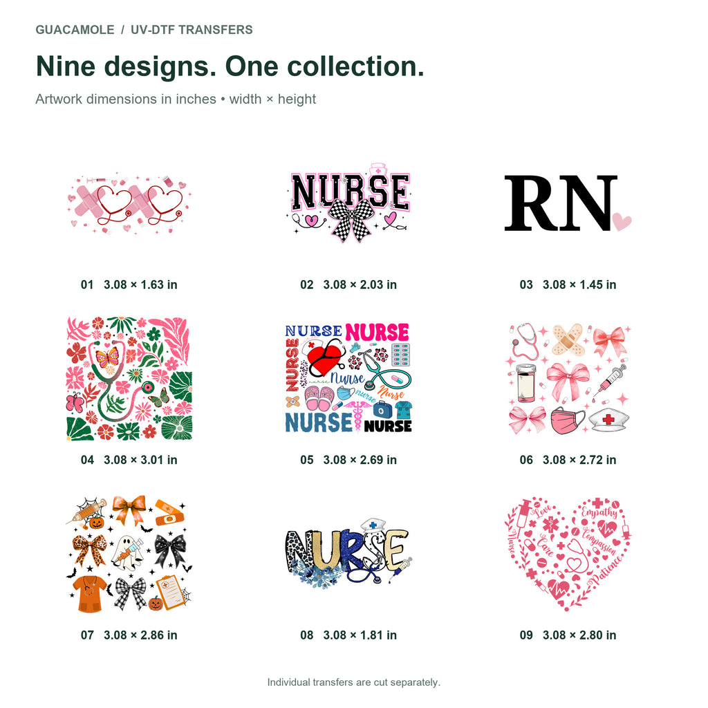 Nurse - Care and Compassion — Nine designs and sizes