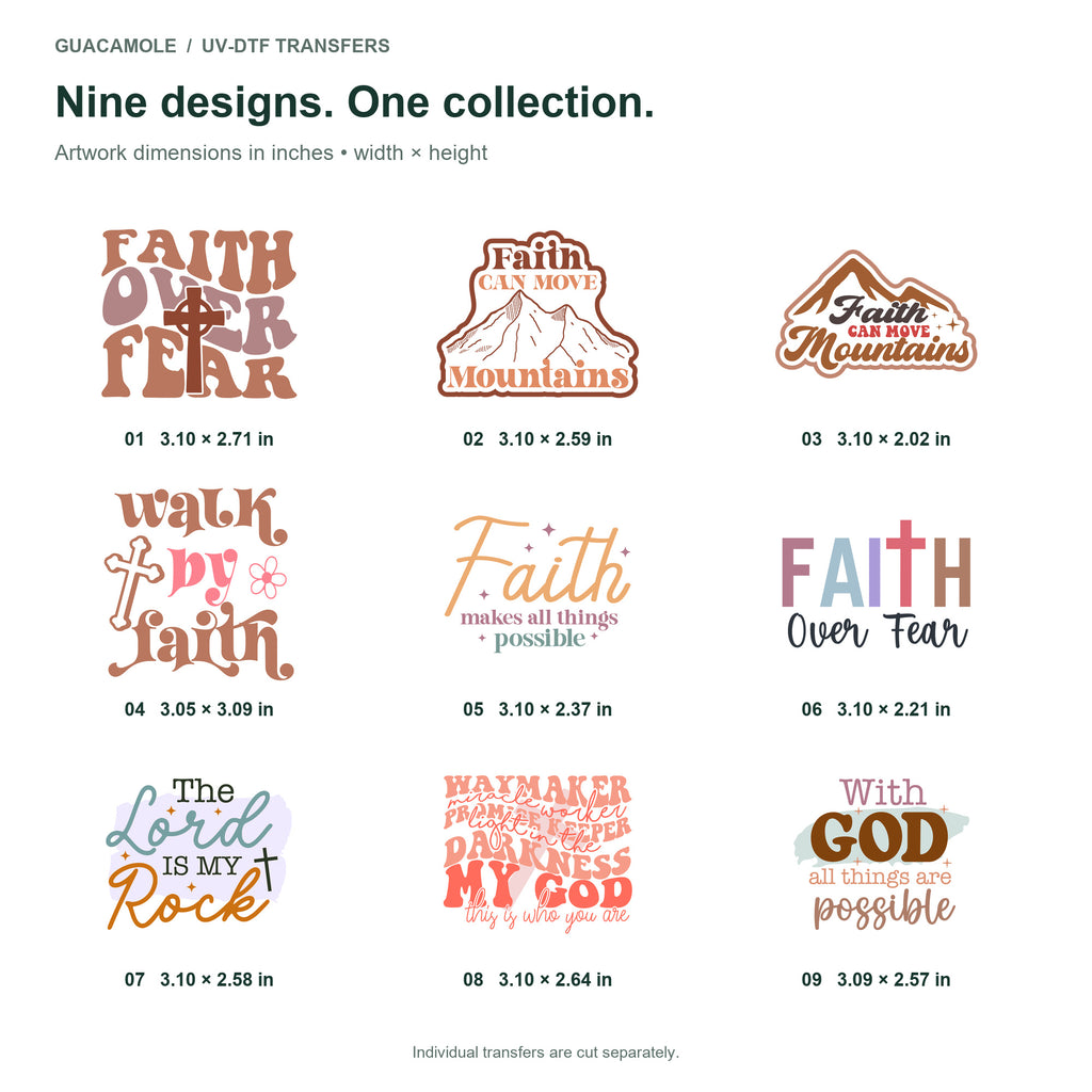 Christian - Faith Over Fear — Nine designs and sizes