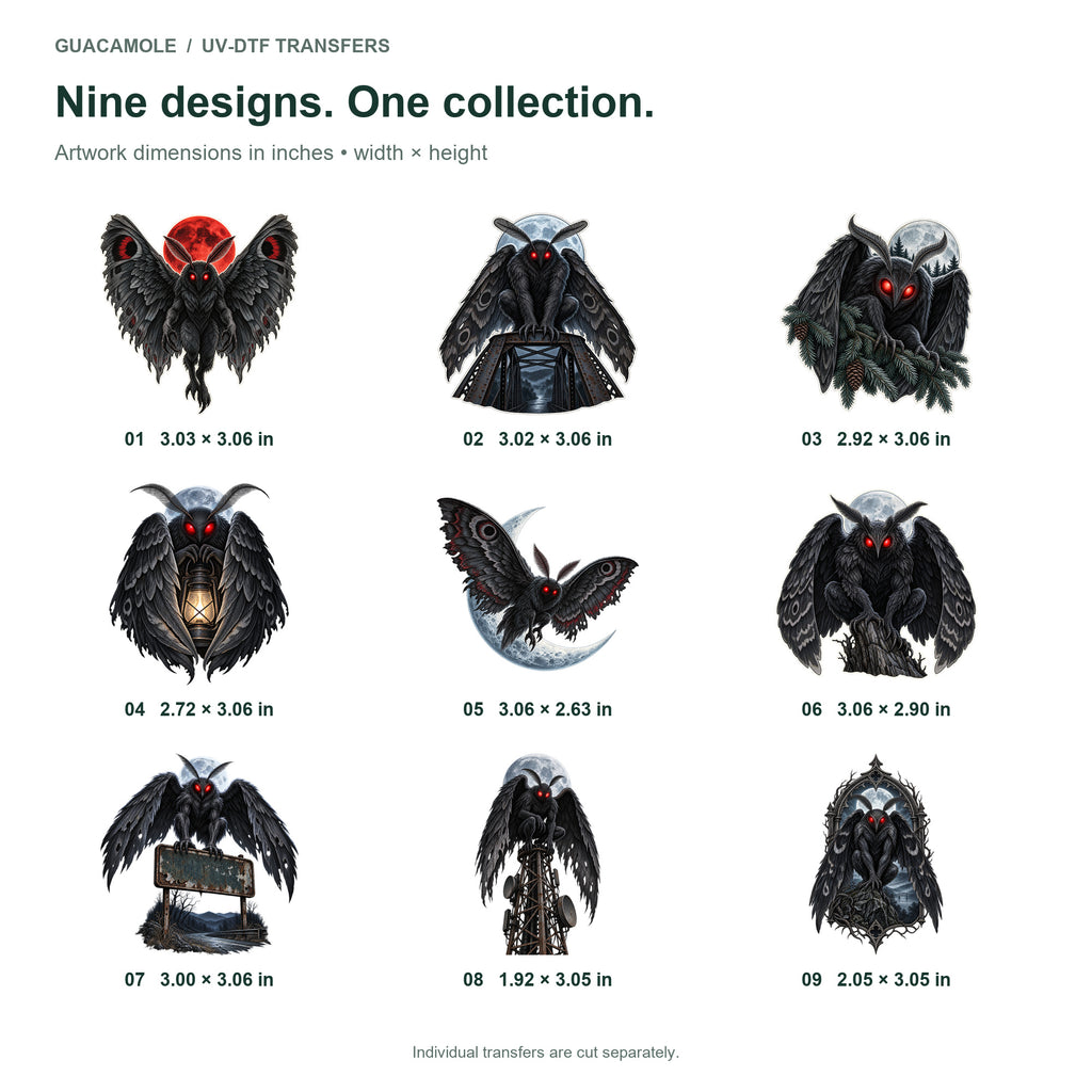 Mothman - Night Prophecies — Nine designs and sizes