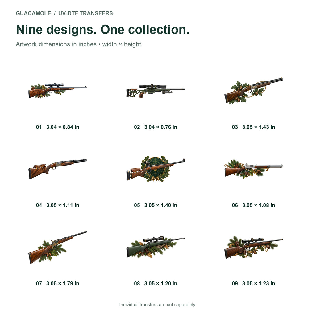 Firearms - Sporting Precision — Nine designs and sizes