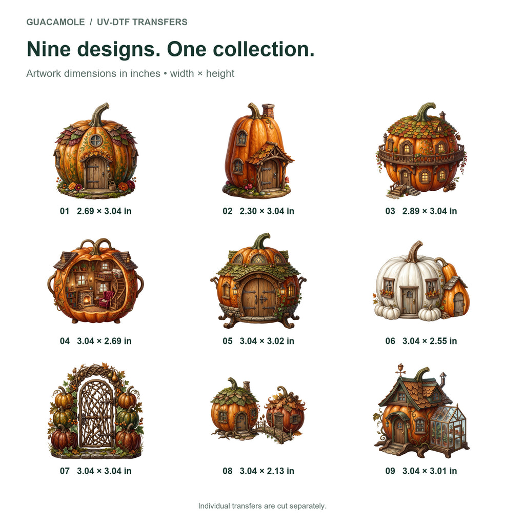 Pumpkin Cottage Village — Nine designs and sizes