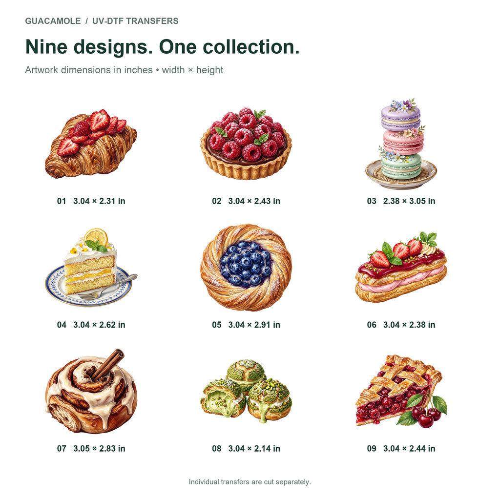 Patisserie - Sweet Treats — Nine designs and sizes