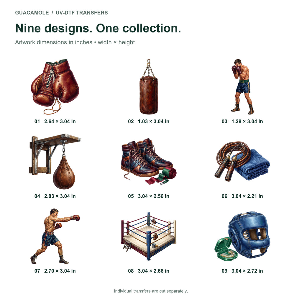 Boxing Gym Heritage — Nine designs and sizes