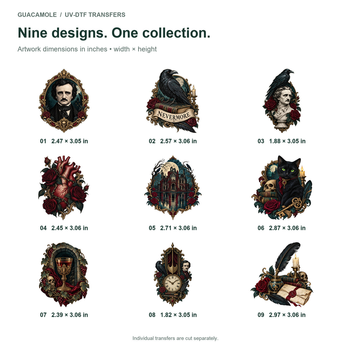 Edgar Allan Poe - Midnight Tales — Nine designs and sizes
