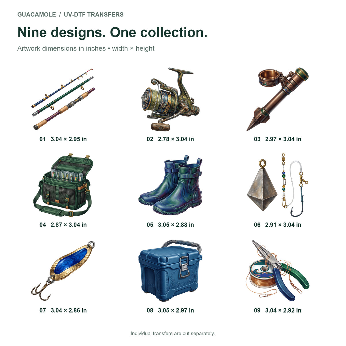 Surf Casting Gear — Nine designs and sizes