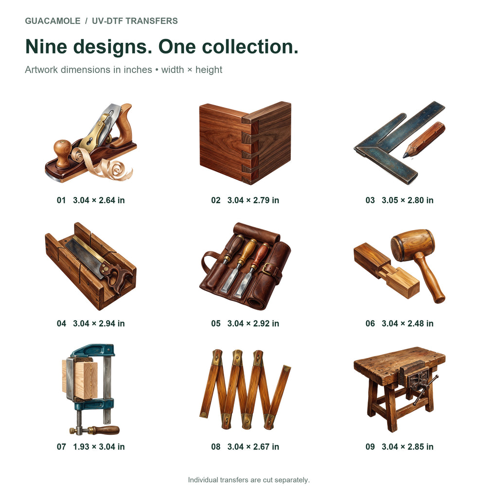 Carpenter Joinery Tools — Nine designs and sizes