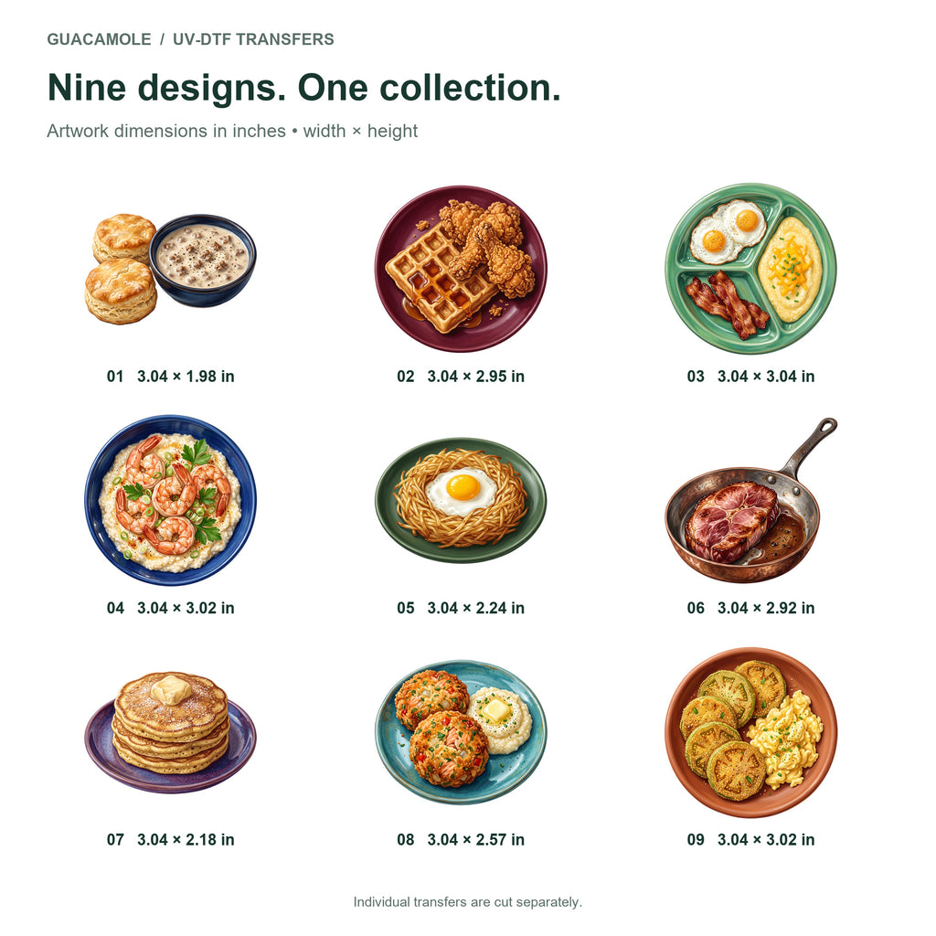 Southern Breakfast Table — Nine designs and sizes