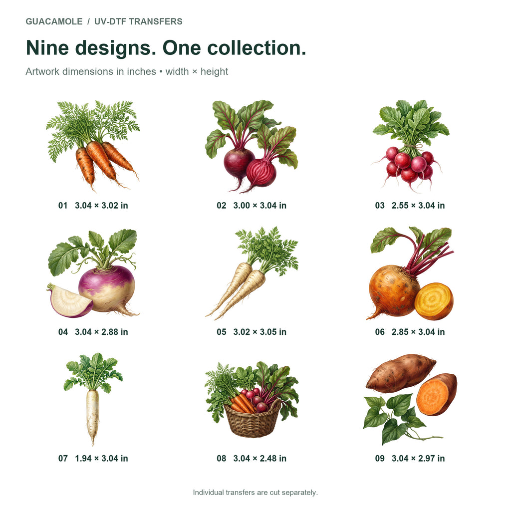Root Vegetable Harvest — Nine designs and sizes
