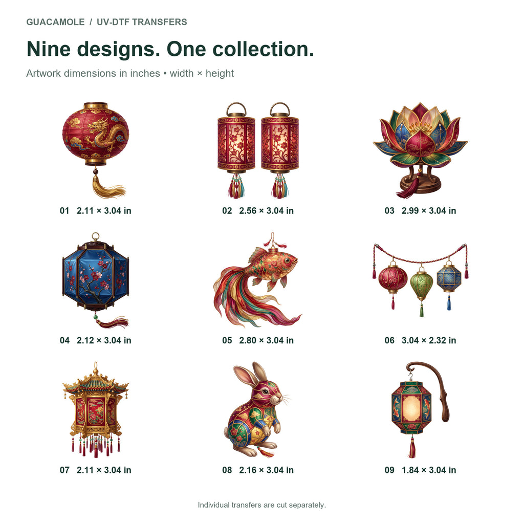 Lunar New Year Lanterns — Nine designs and sizes