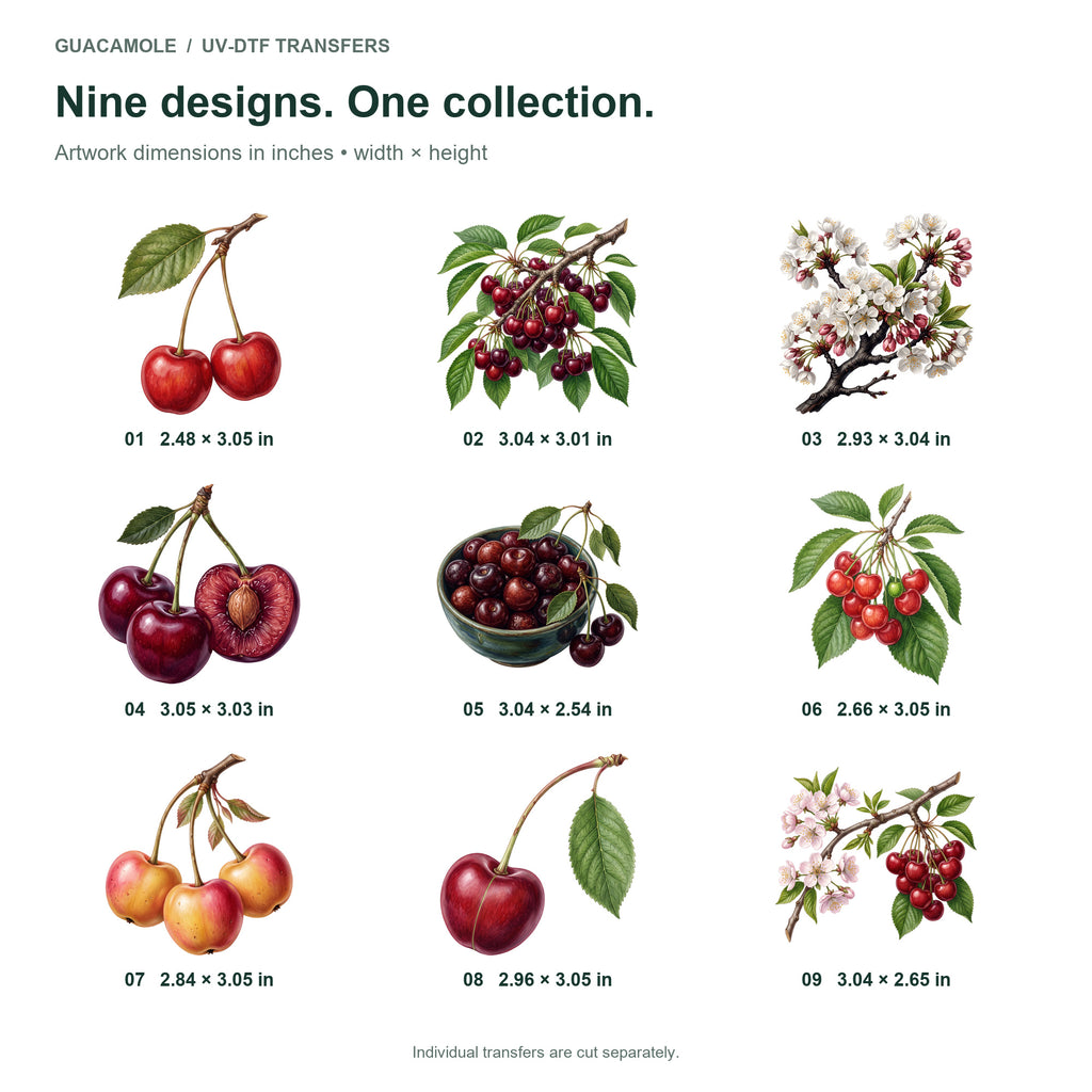 Cherry Branches — Nine designs and sizes