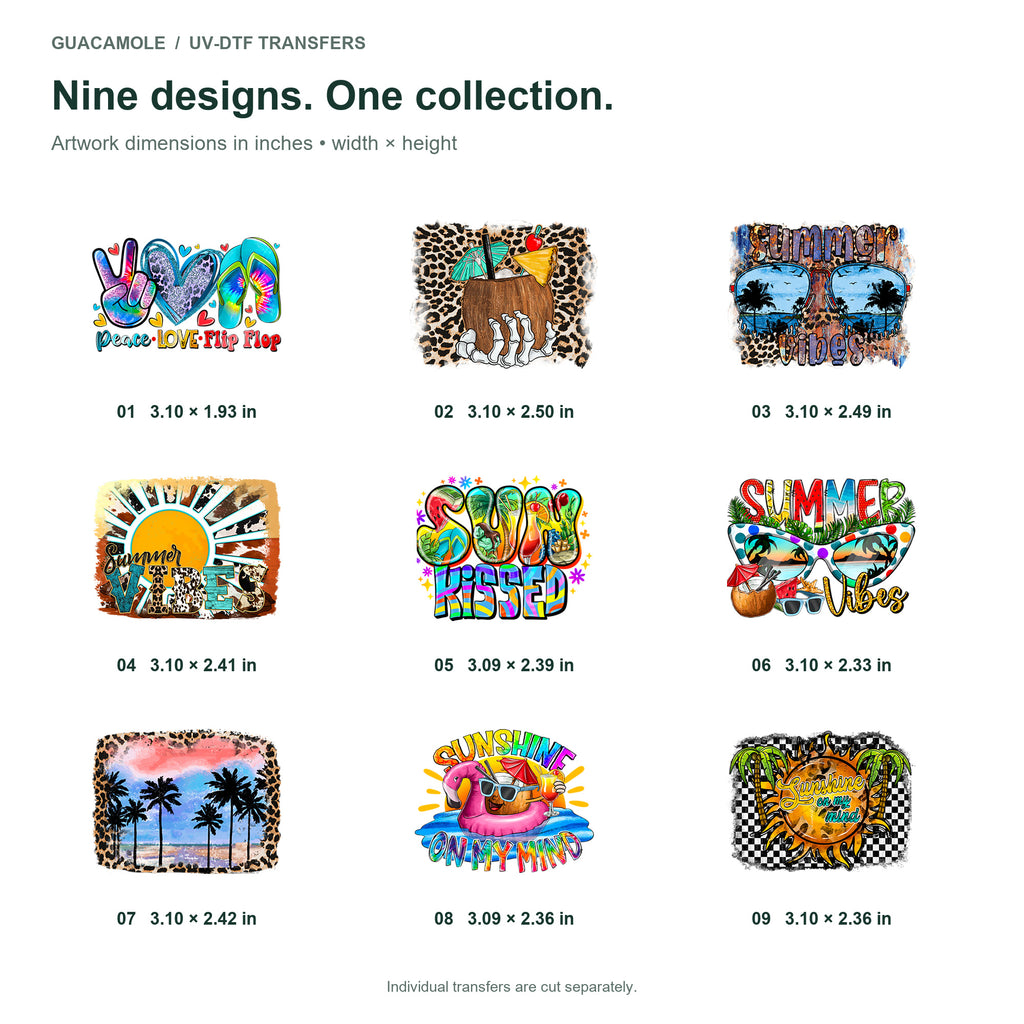 Summer - Tropical State of Mind — Nine designs and sizes