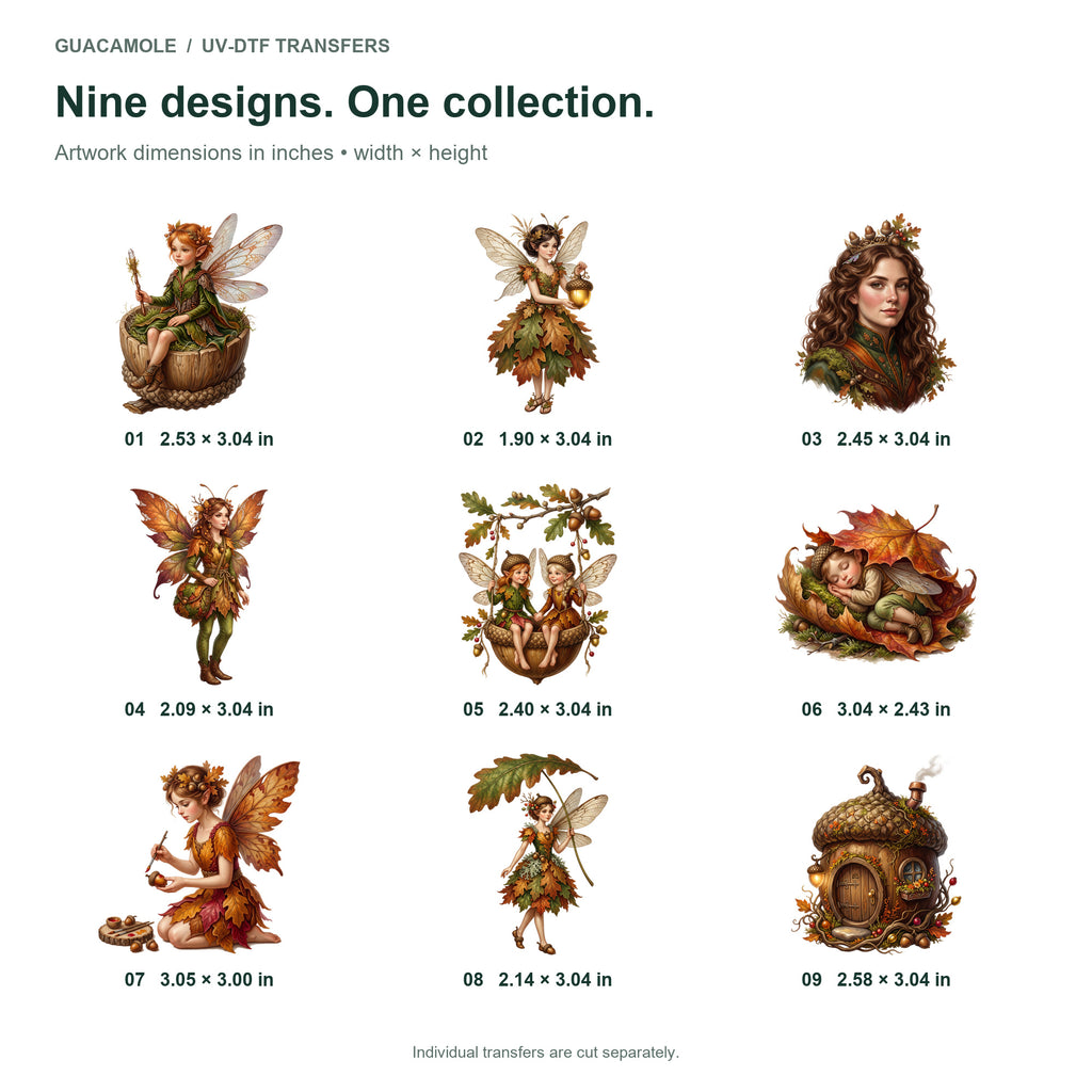 Acorn Fairy Autumn — Nine designs and sizes
