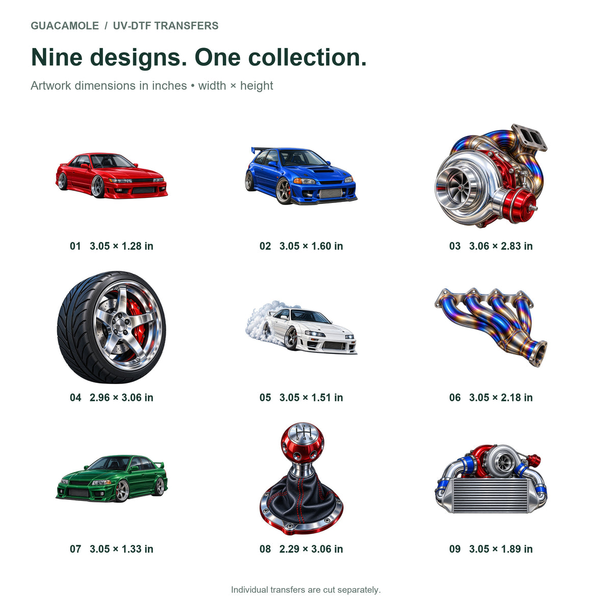 Import Car Culture - Street Tuners — Nine designs and sizes