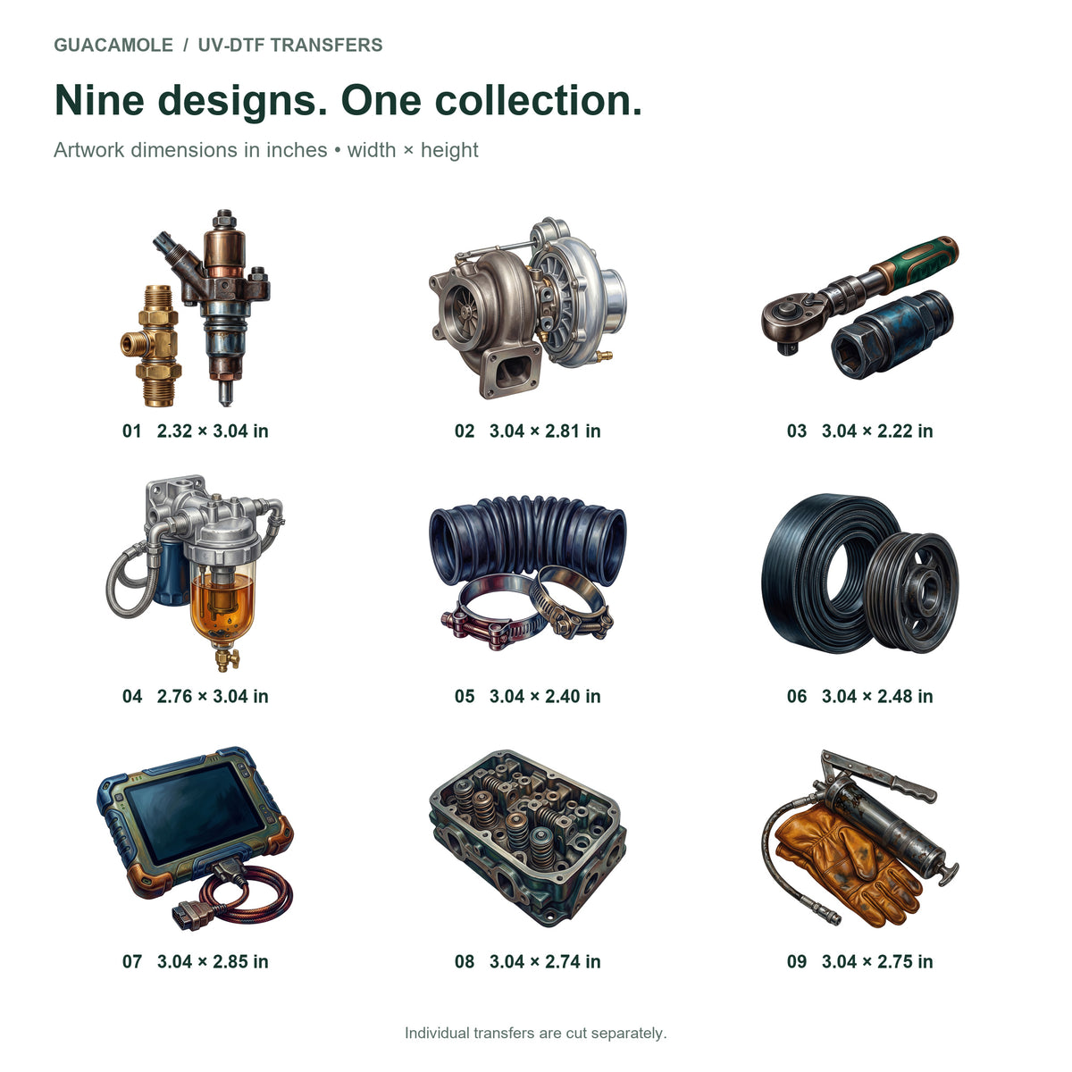 Diesel Mechanic Workshop — Nine designs and sizes