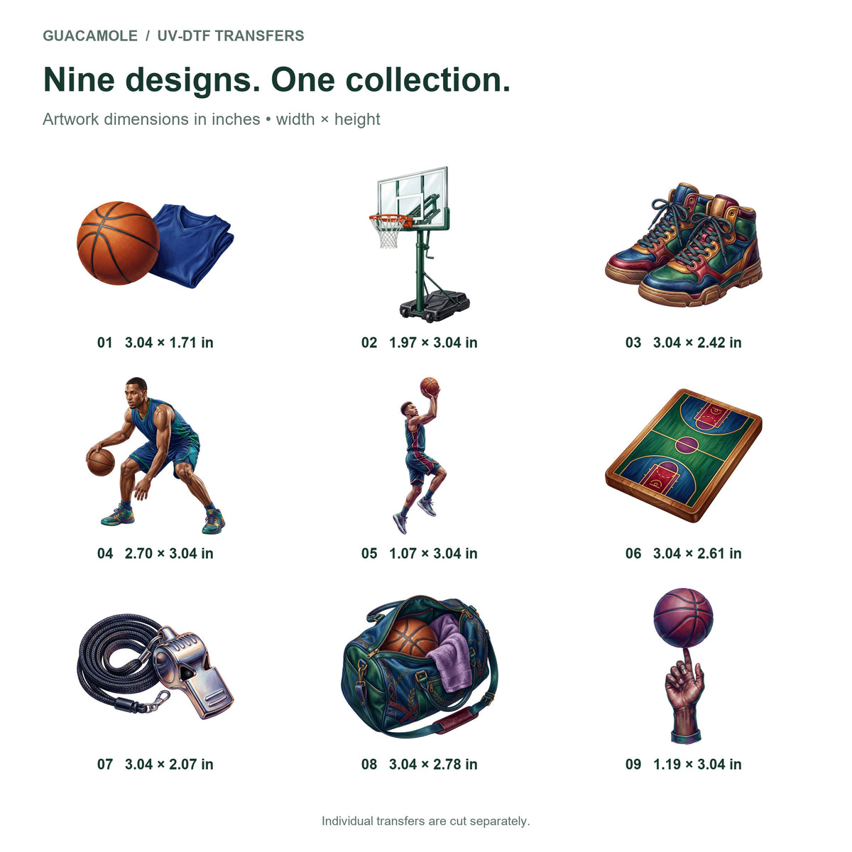 Basketball Court Life — Nine designs and sizes