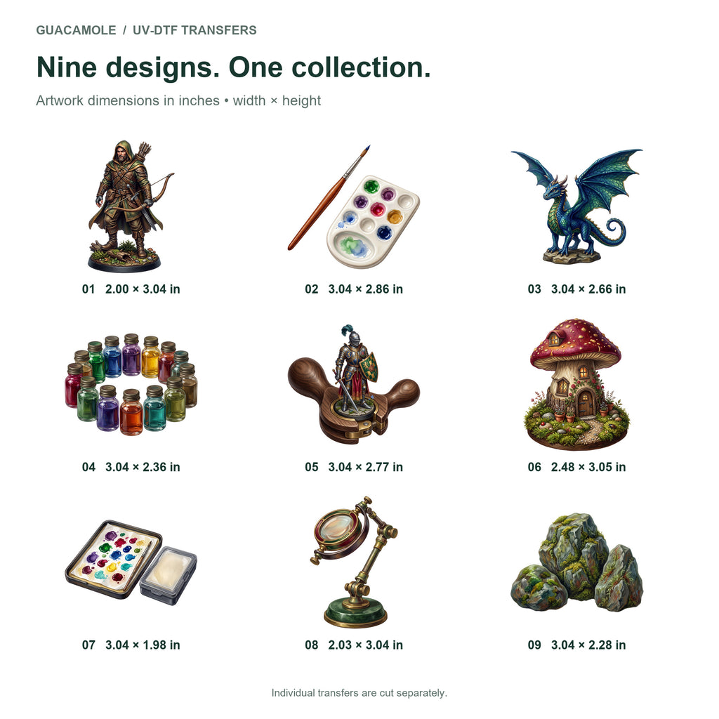 Miniature Painting Desk — Nine designs and sizes
