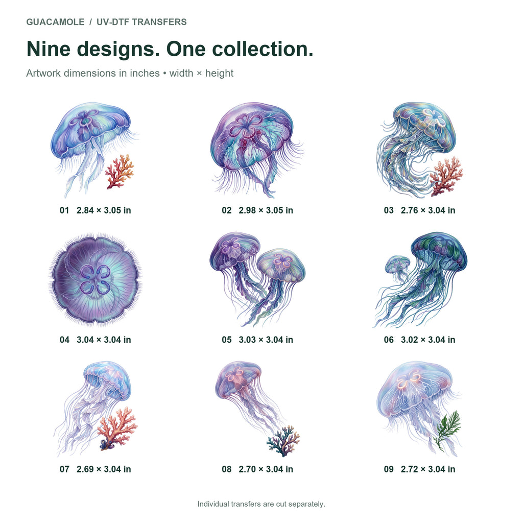 Jellyfish Ballet — Nine designs and sizes