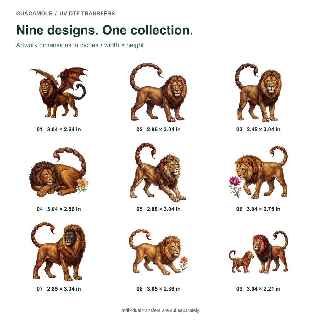 Manticore Desert Legends — Nine designs and sizes