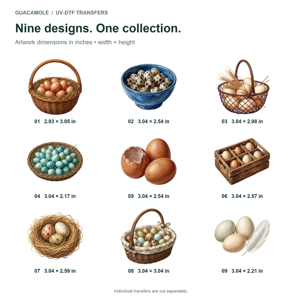 Egg Basket Collection — Nine designs and sizes
