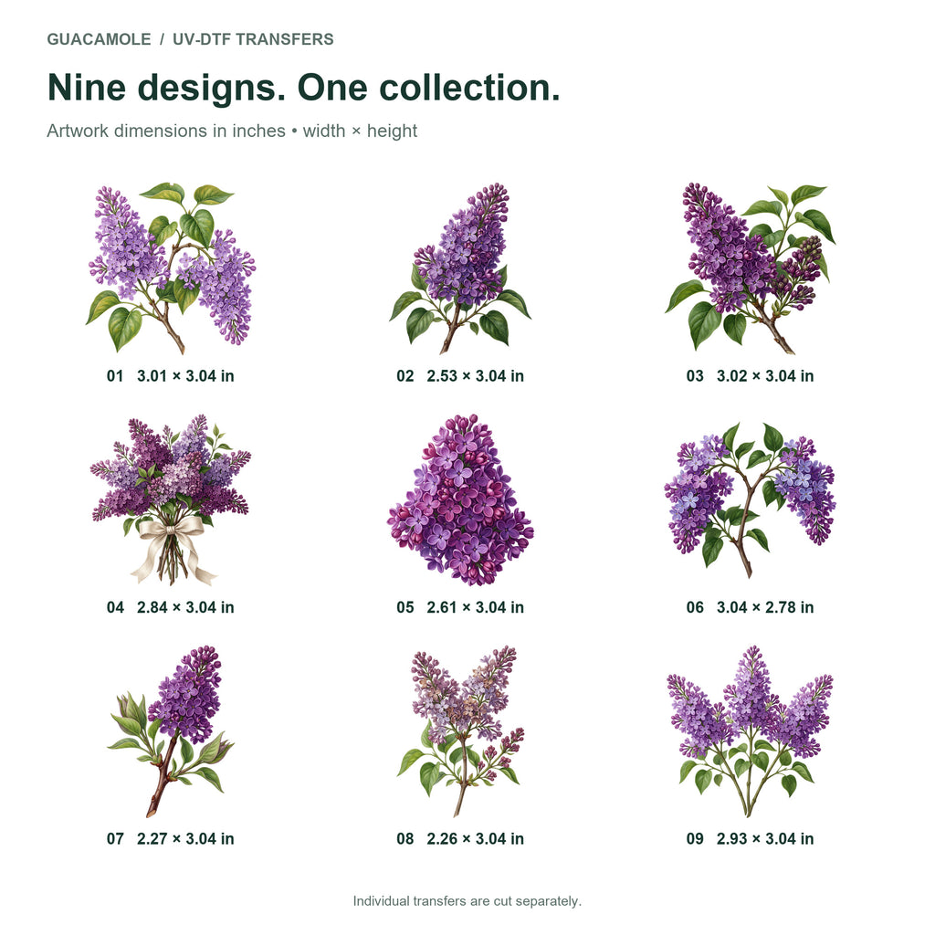 Lilac Branches — Nine designs and sizes