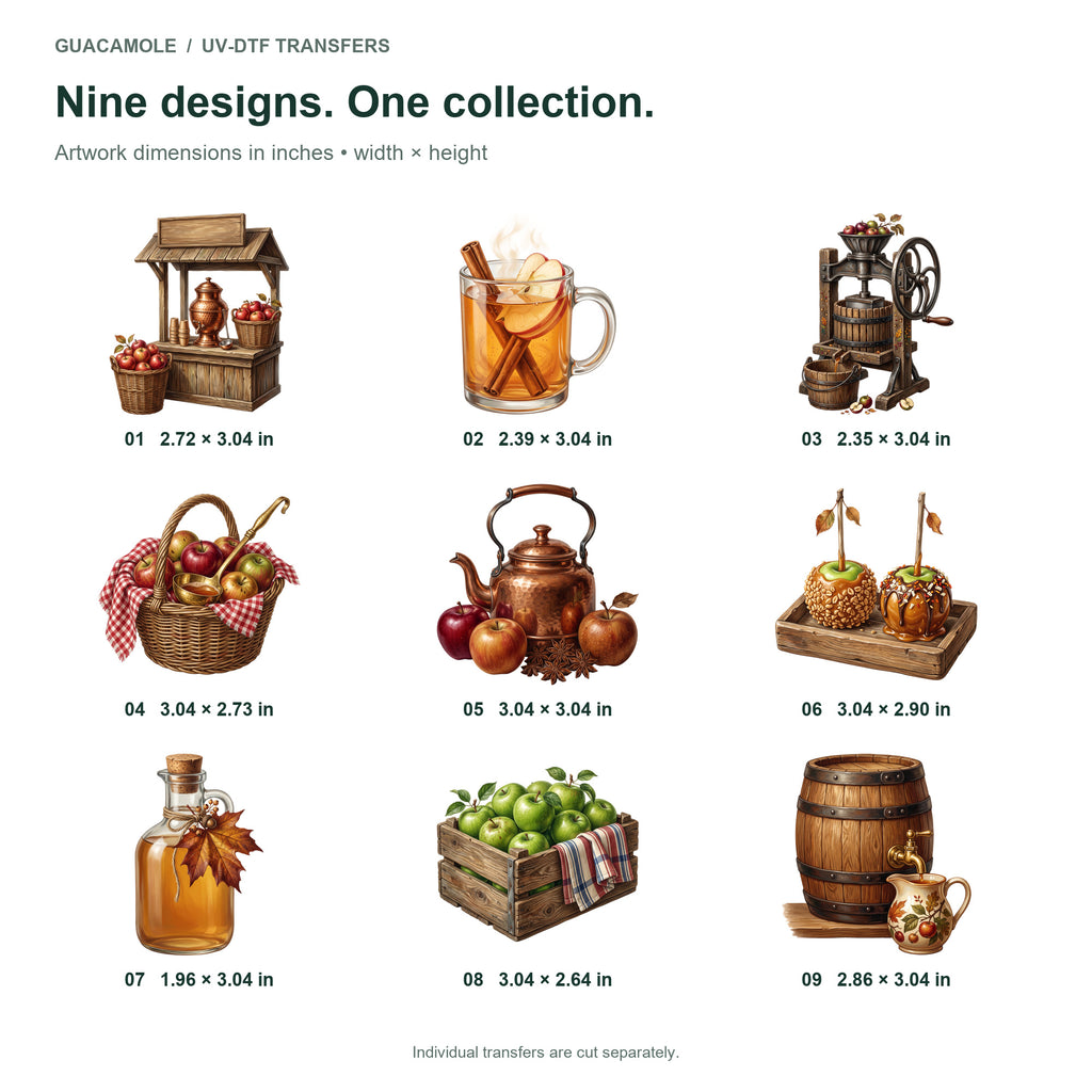 Autumn Apple Cider Stand — Nine designs and sizes