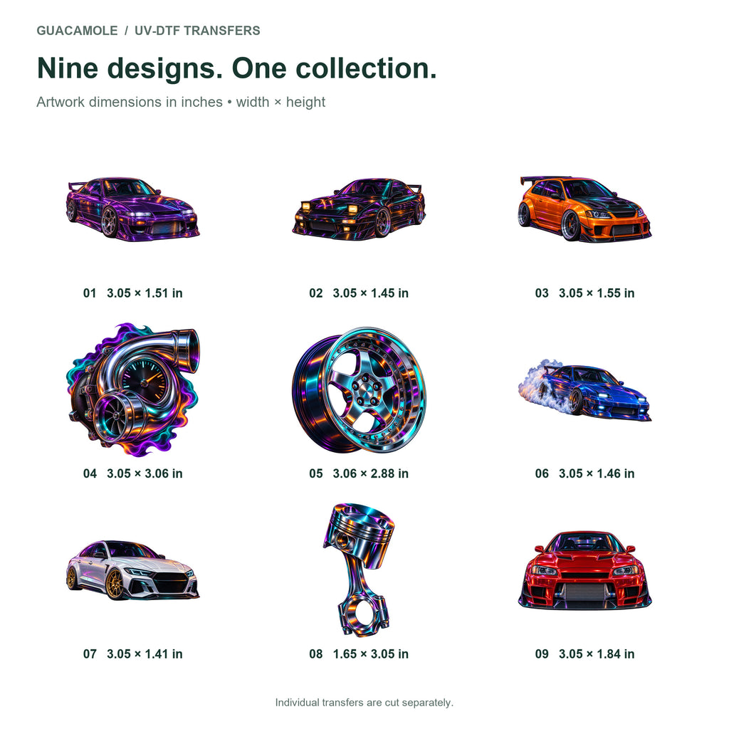 Import Car Culture - Midnight Runs — Nine designs and sizes