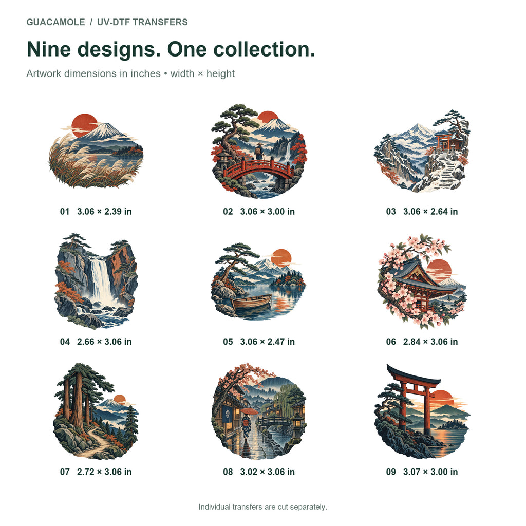 Ukiyo-e - Mountain Journeys — Nine designs and sizes