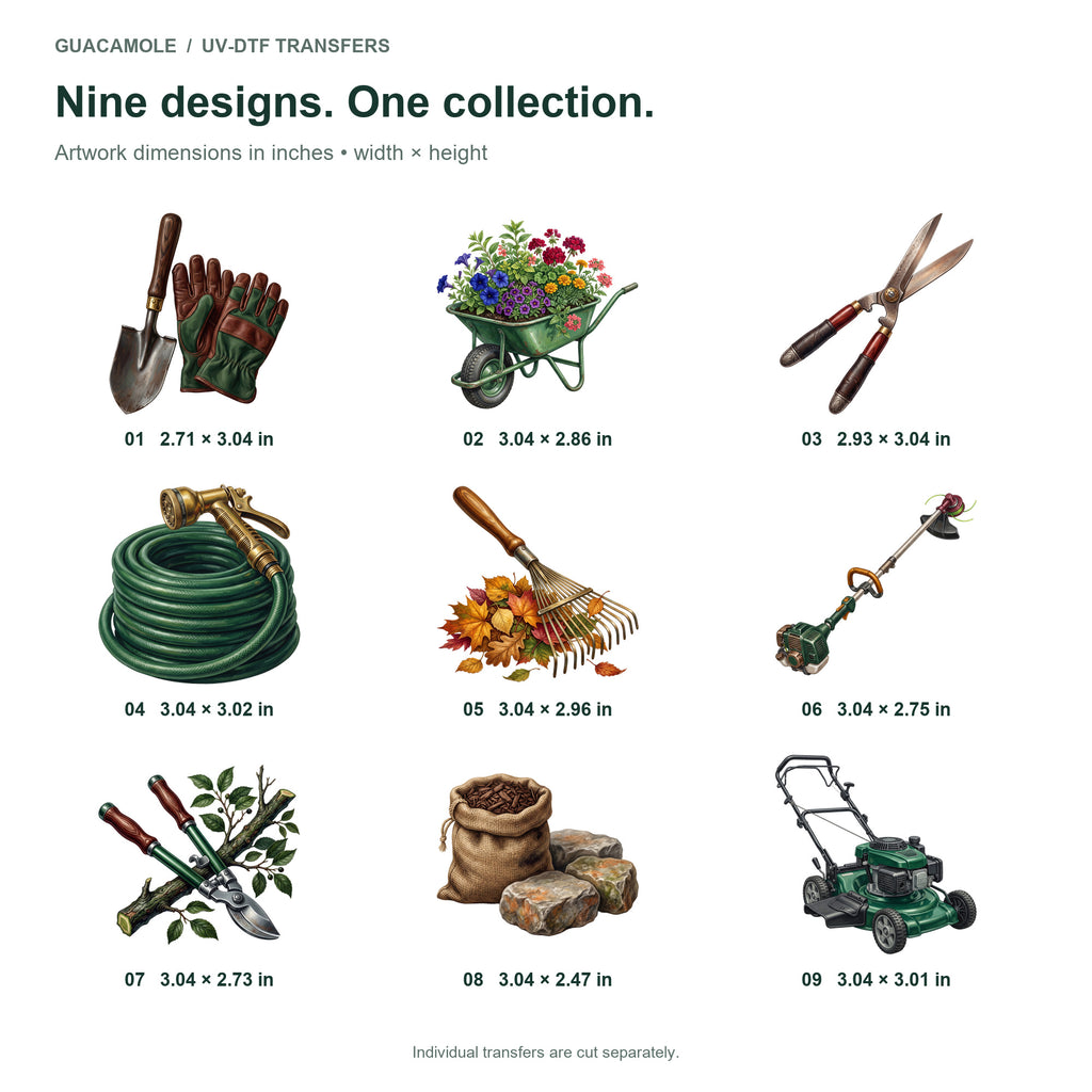 Landscaper Workday — Nine designs and sizes