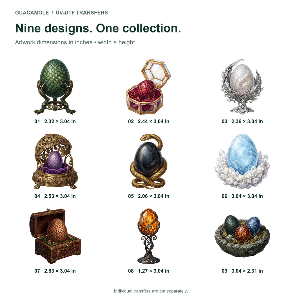 Dragon Egg Reliquaries — Nine designs and sizes