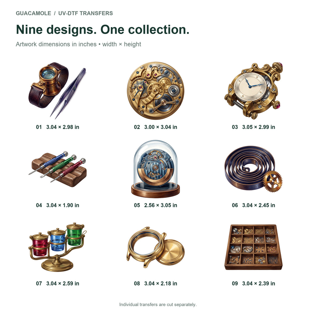 Watchmaker Bench — Nine designs and sizes
