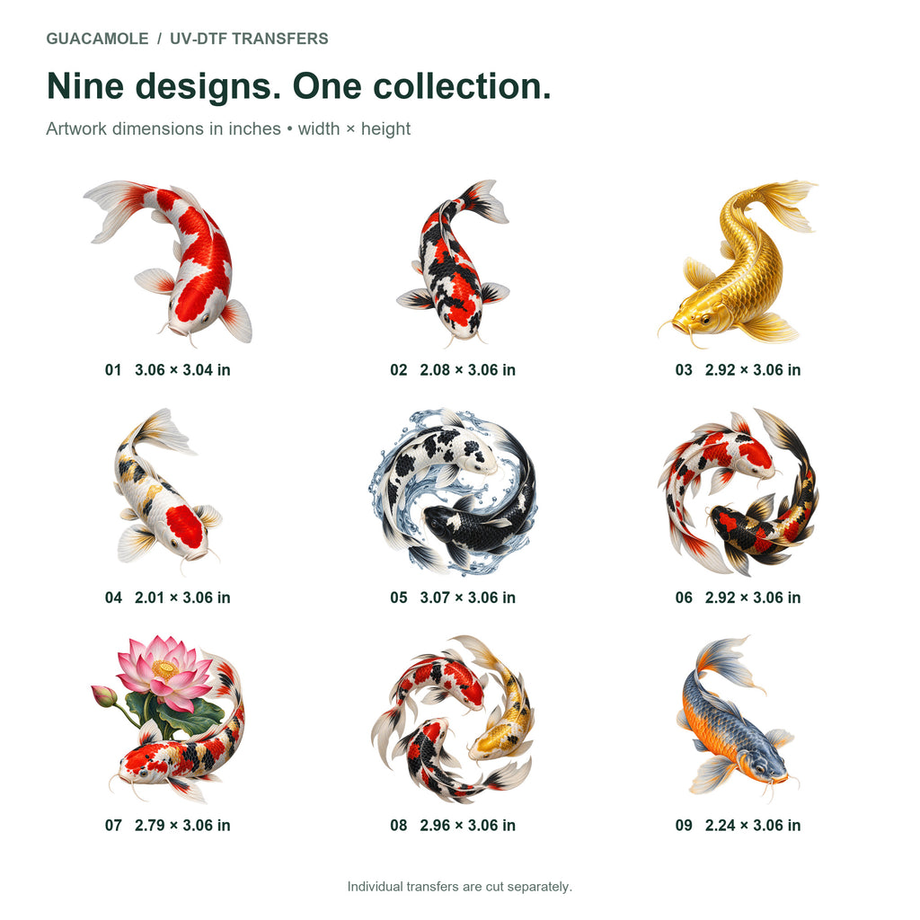 Koi Fish - Garden Jewels — Nine designs and sizes