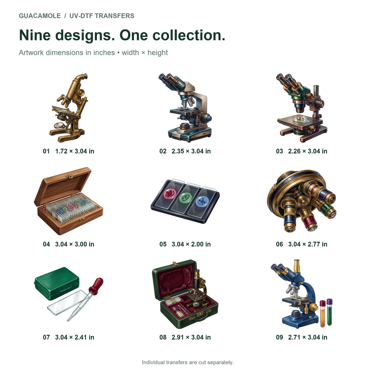Microscope Laboratory — Nine designs and sizes