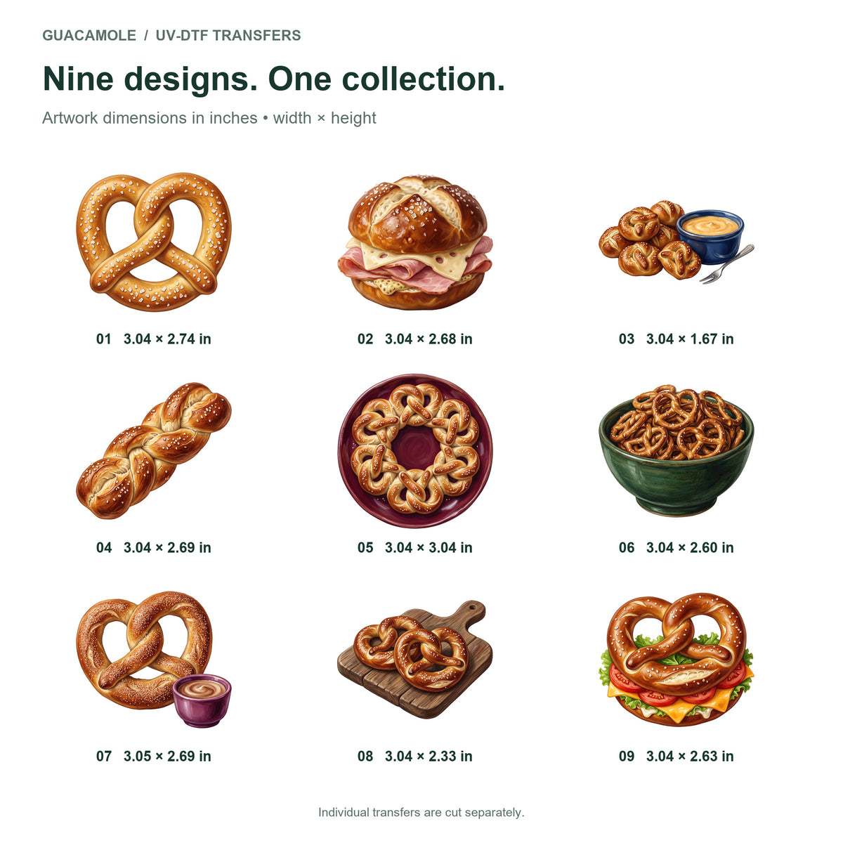 Pretzel Bakery — Nine designs and sizes