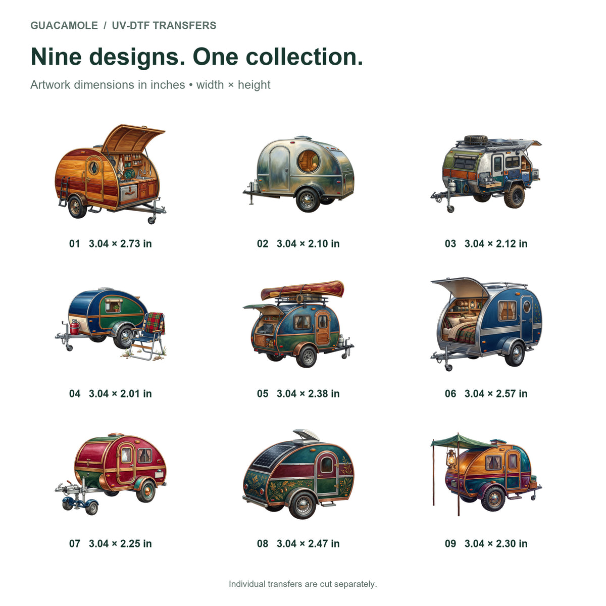 Teardrop Camping Trailers — Nine designs and sizes