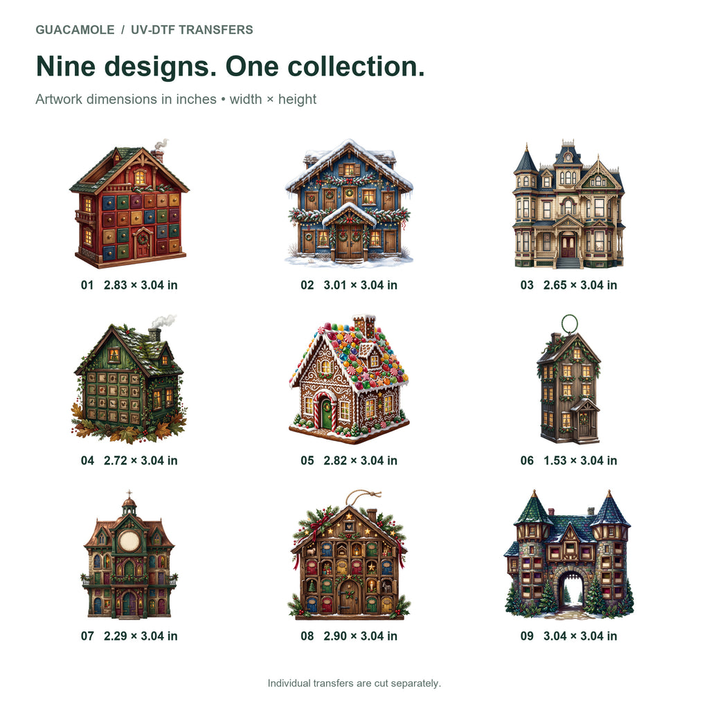 Advent House Collection — Nine designs and sizes