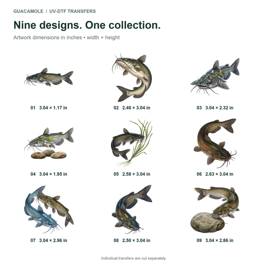 Channel Catfish — Nine designs and sizes
