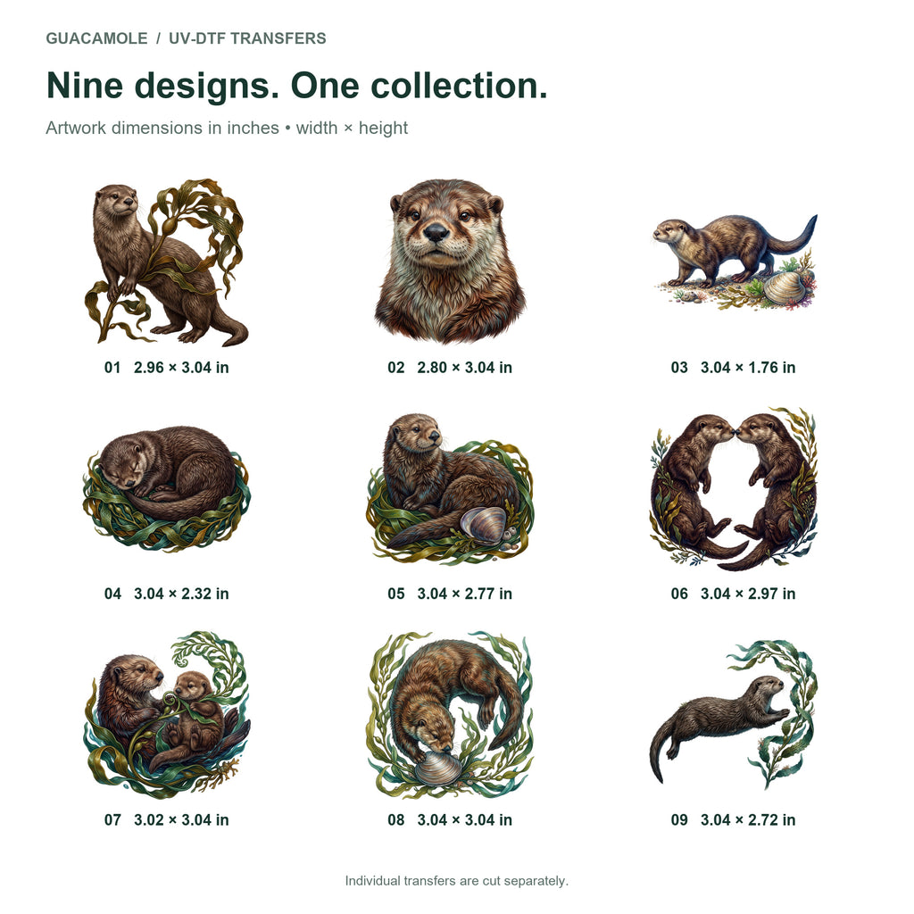 Sea Otter Kelp Beds — Nine designs and sizes