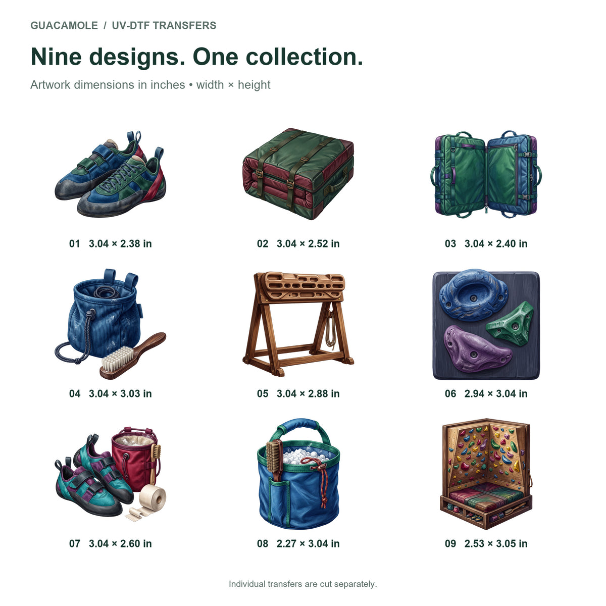 Bouldering Gym Life — Nine designs and sizes