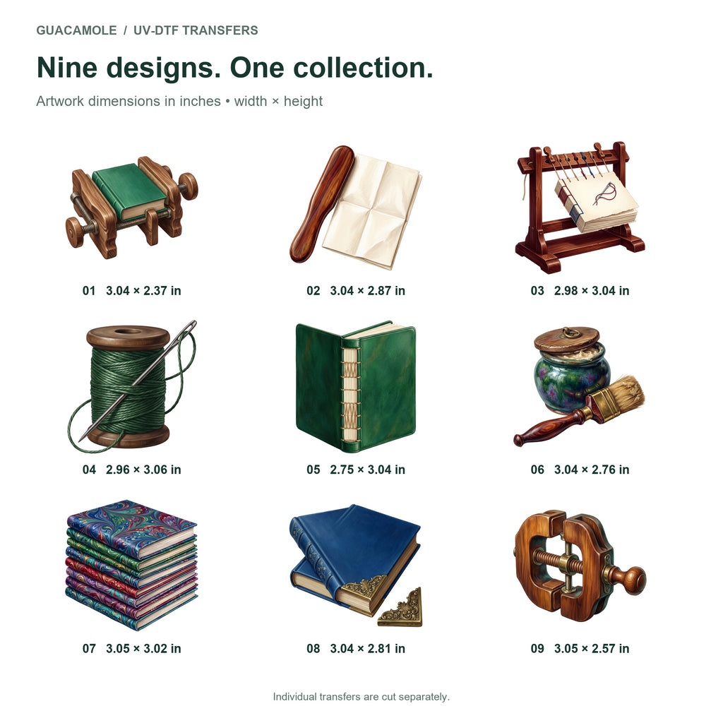 Bookbinding Bench — Nine designs and sizes