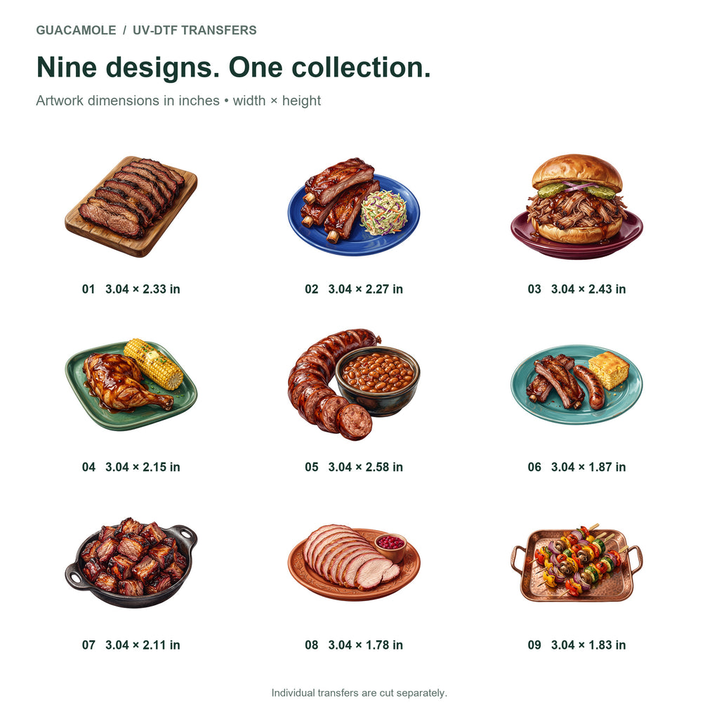Barbecue Pit Platters — Nine designs and sizes