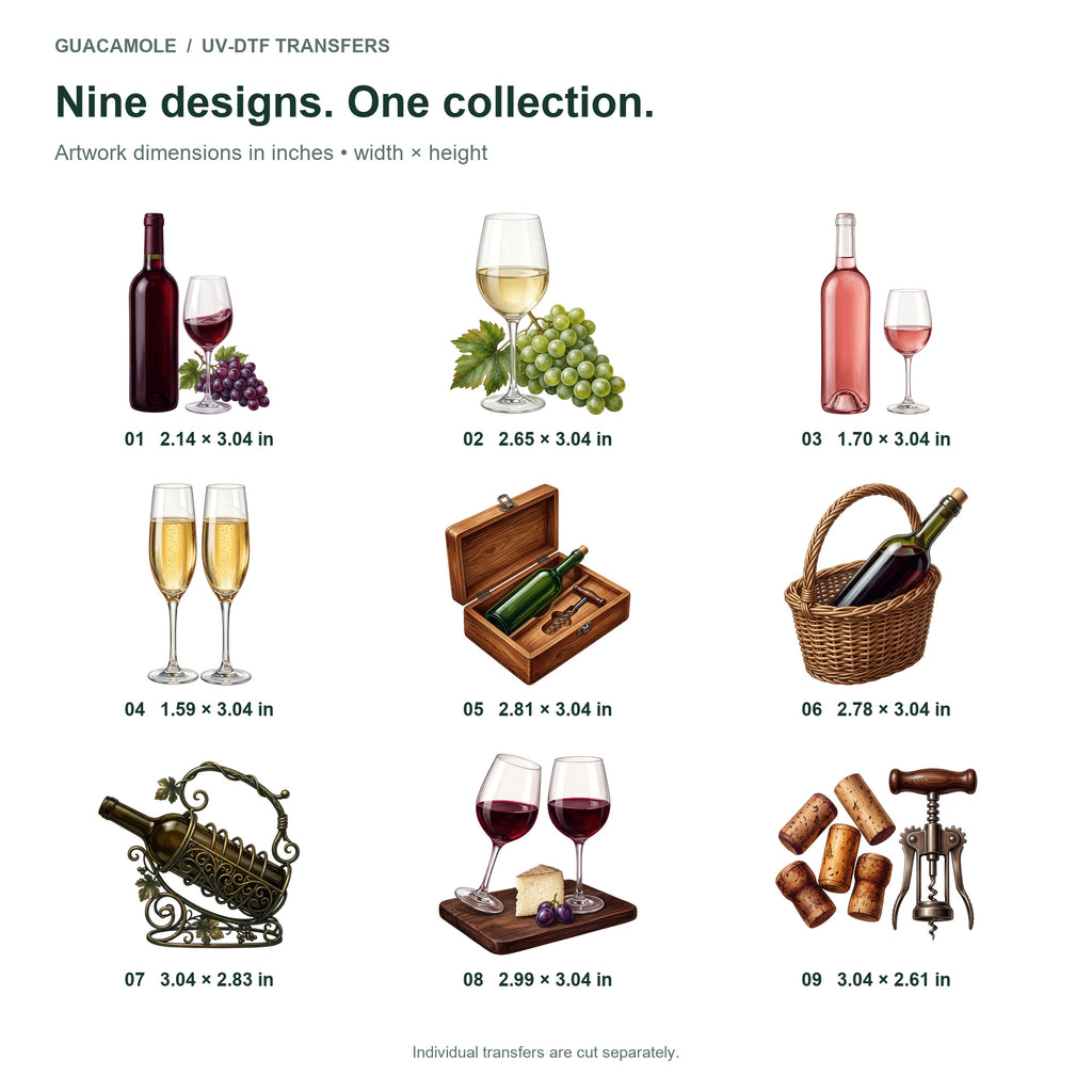 Wine Lovers Still Life — Nine designs and sizes