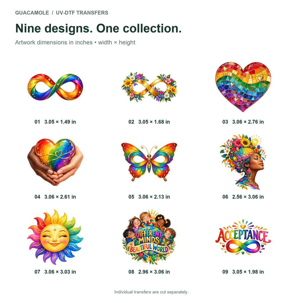 Autism Awareness — Nine designs and sizes